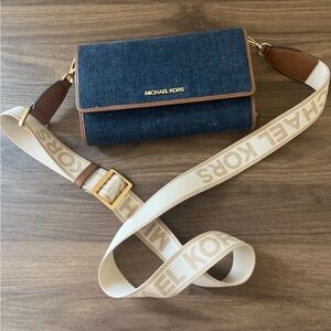 Michael Kors denim crossbody purse